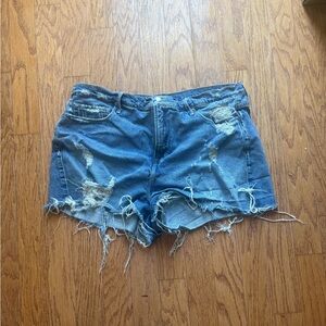 Good American Light Blue Jean Shorts Size 16